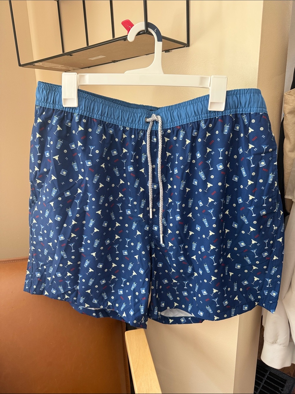 RAINFOREST Navy Blue Cocktail Print Swim Shorts